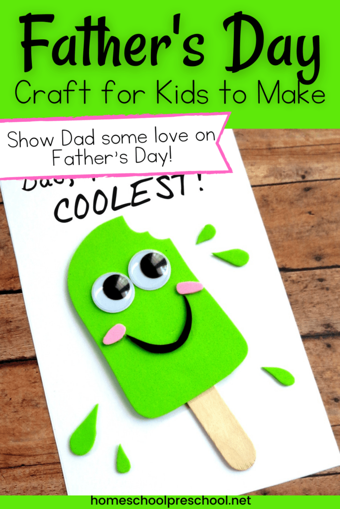 Easy Father's Day Craft DIY Popsicle