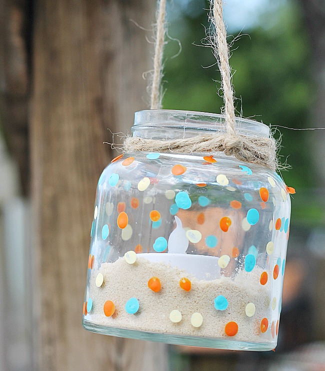 DIY Summer Hanging Lantern Mason Jar 