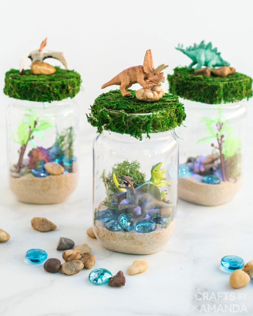 Dinosaur Nightlight Mason Jar