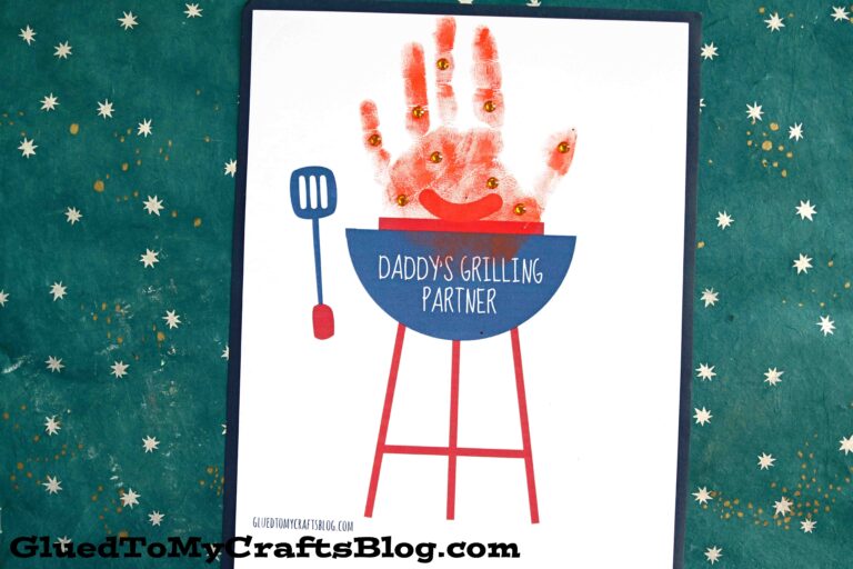 Easy Handprint Father's Day Grill Craft