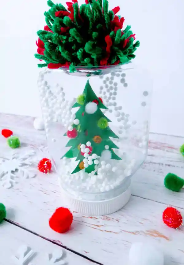 Easy Snow Globe Mason Jar