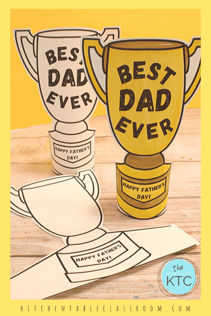 Father's Day Trophy Printable Card Craft