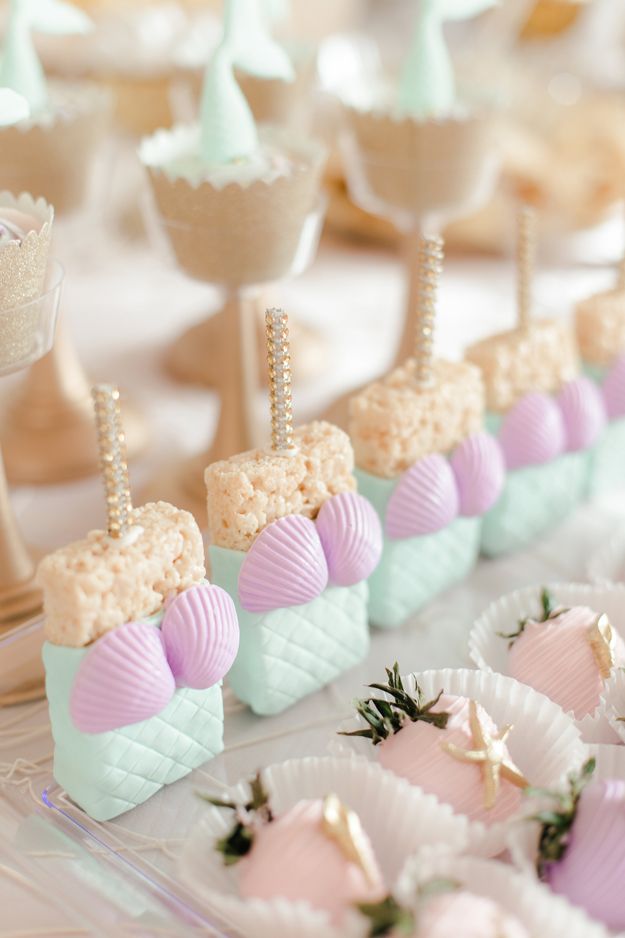 Mermaid Rice Krispie Treats