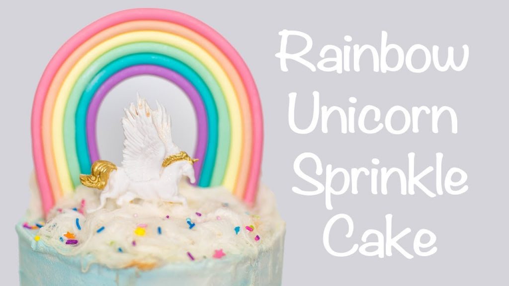 Rainbow Unicorn Sprinkle Cake