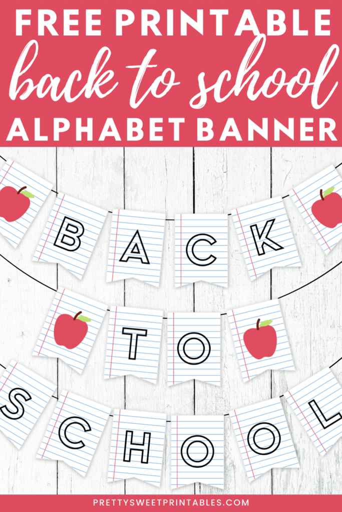 back to school alphabet banner