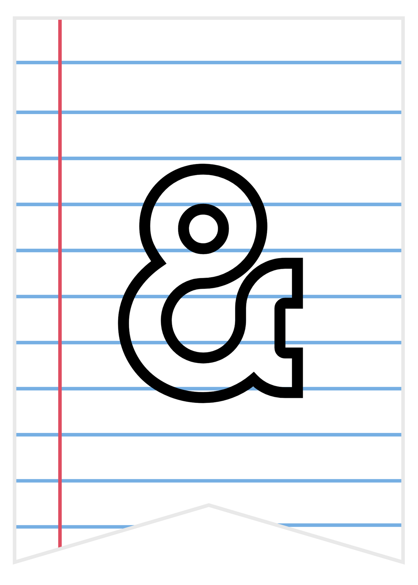 back to school banner ampersand