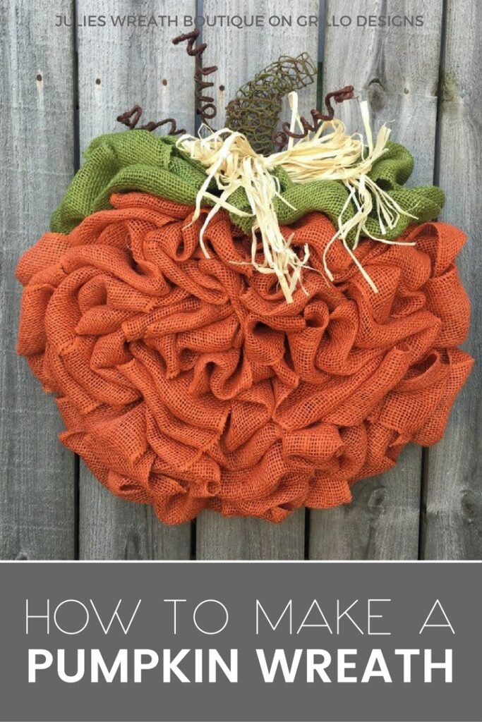 Burlap Pumpkin Wreath