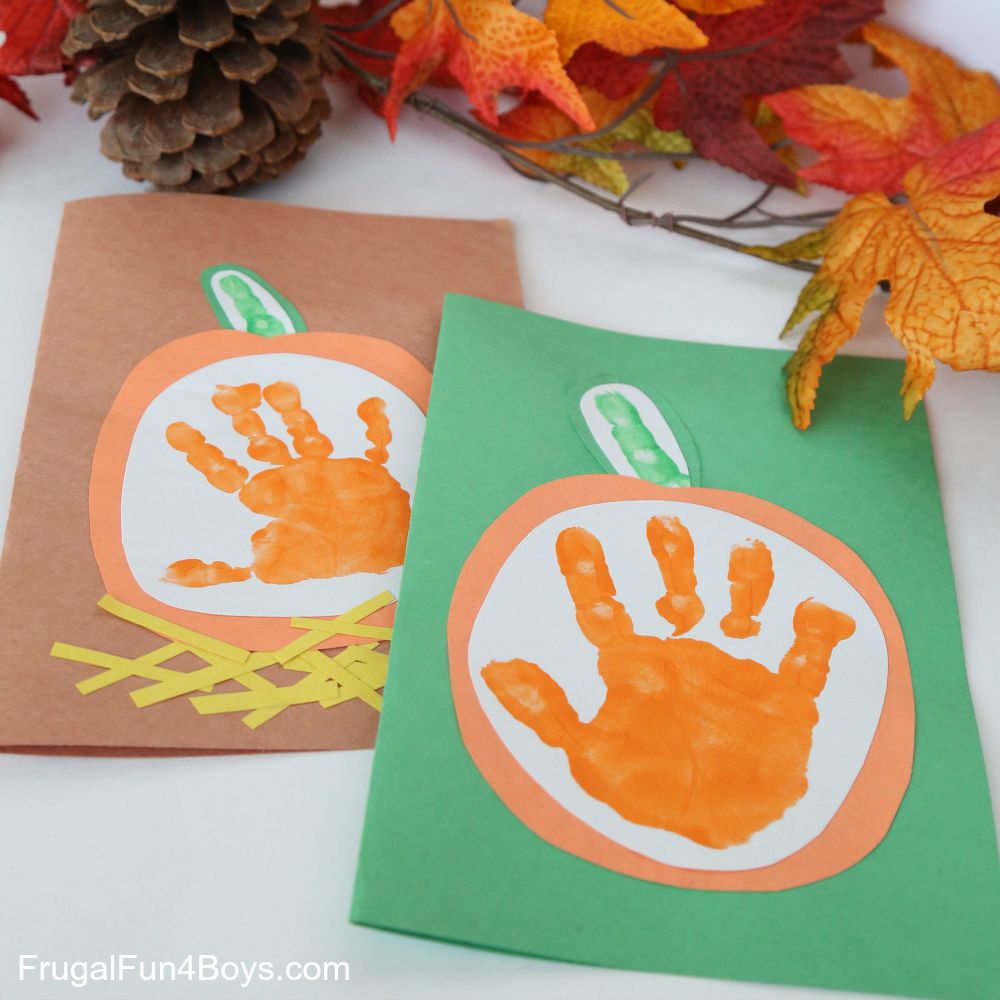 little pumpkin handprint craft for kids