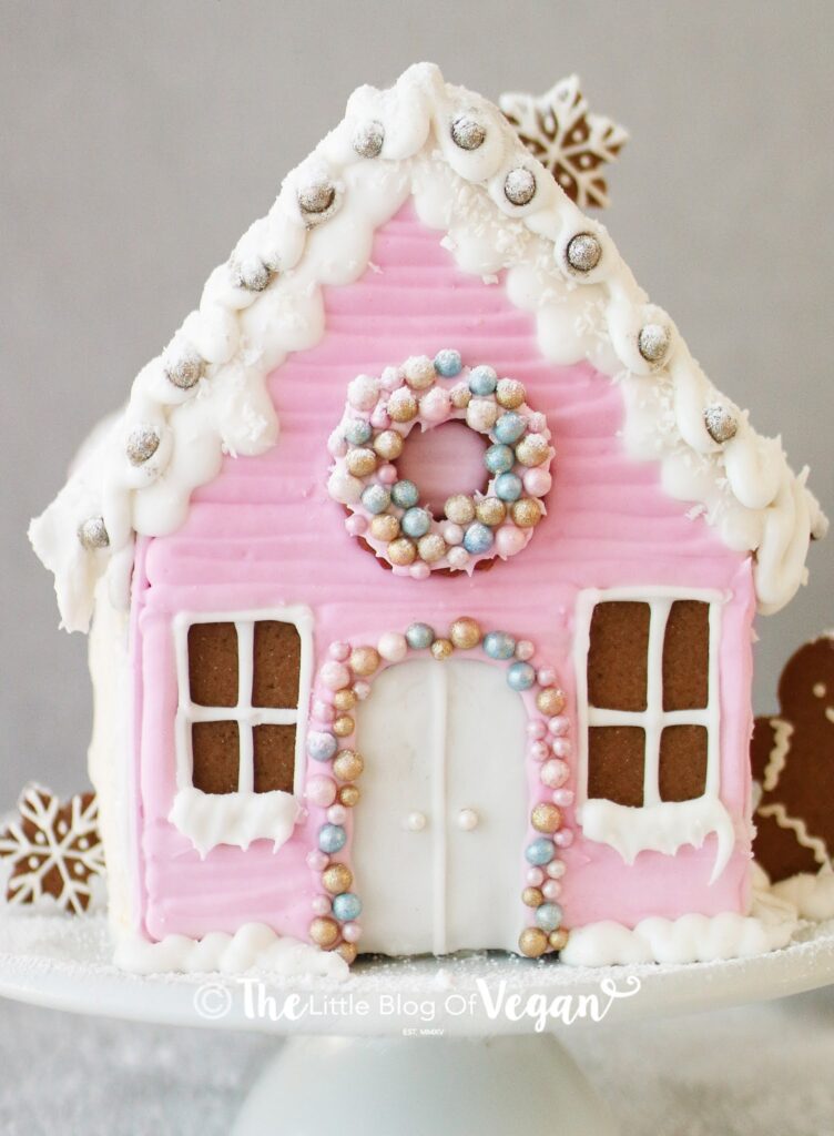 Pink Vegan Gingerbread House