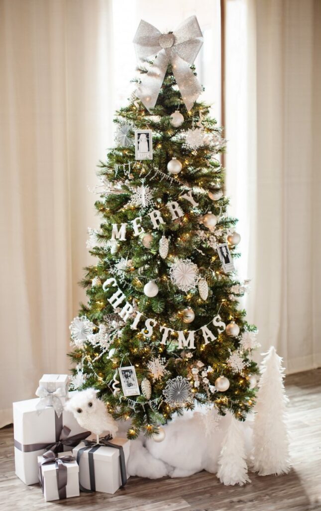 White & Silver Christmas Tree