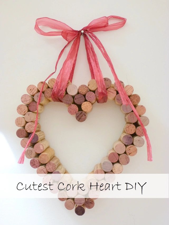 Cork Heart DIY Wreath