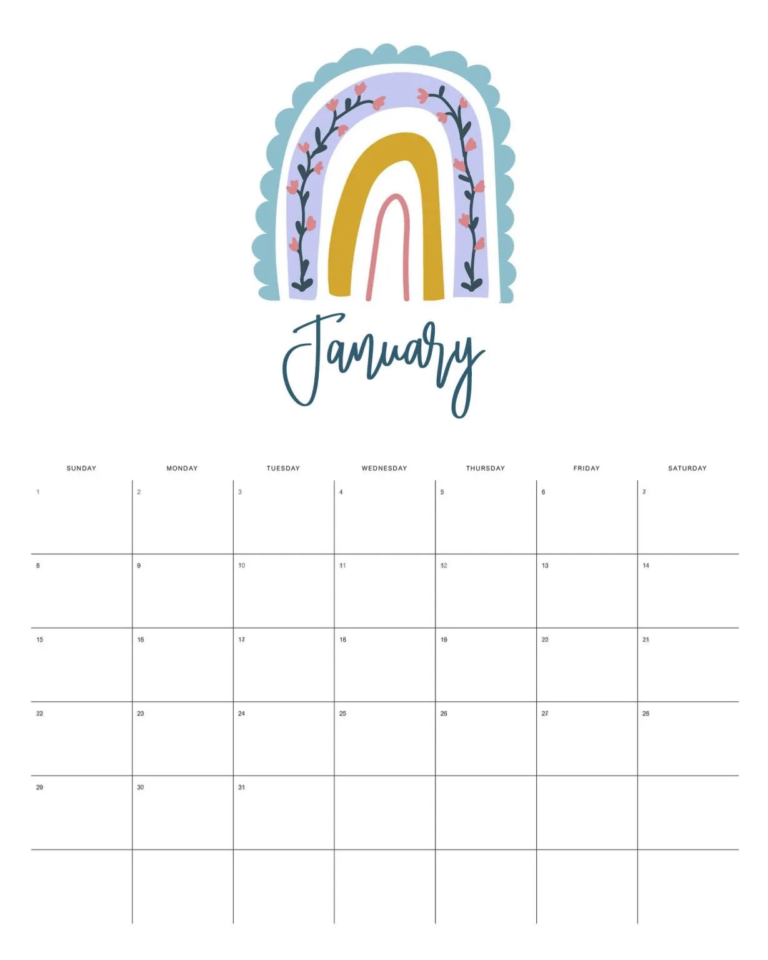 17 Free Printable 2023 Calendars To Help You Plan Your Year | Pretty ...