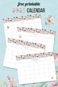 17 Free Printable 2023 Calendars To Help You Plan Your Year | Pretty ...