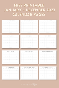 17 Free Printable 2023 Calendars To Help You Plan Your Year | Pretty ...