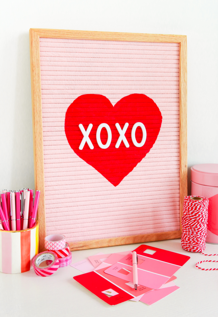Painted Valentine Letter Board