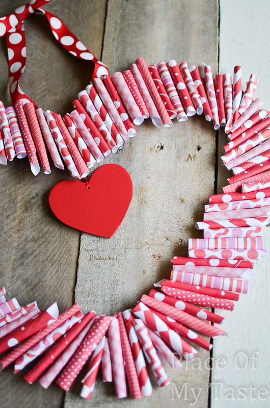 Paper Roll-Up Valentine Wreath