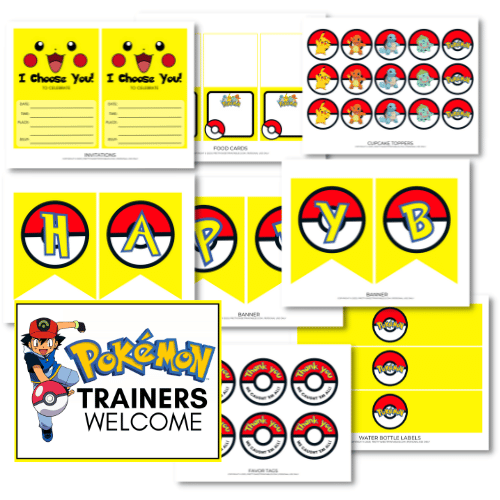 Pokemon Party Printables Featured