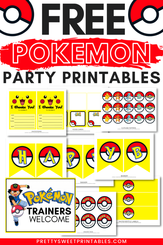 Free Pokemon Party Printables