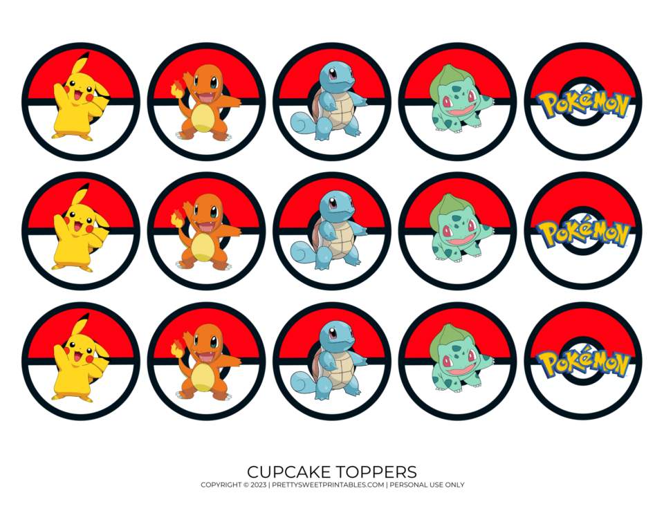 Free Pokemon Party Printables | Pretty Sweet Printables