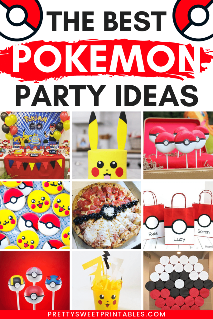 Pokemon Birthday Party - 36 Edible Cupcake Toppers, Fairy Cake