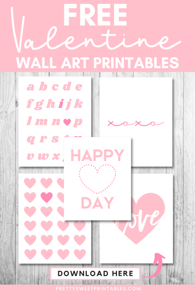 Free Valentine Wall Art Printables | Pretty Sweet Printables