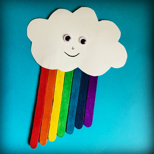 popsicle stick rainbow craft