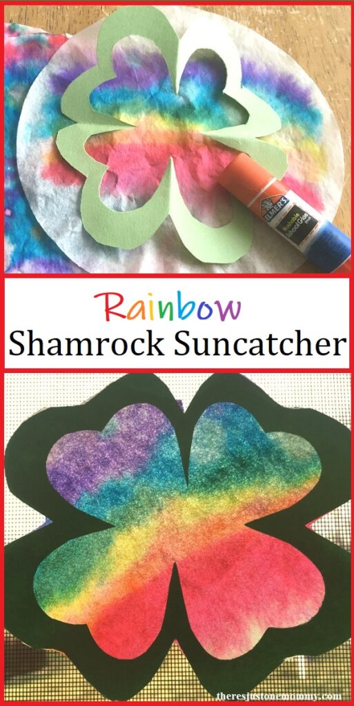 rainbow shamrock suncatcher