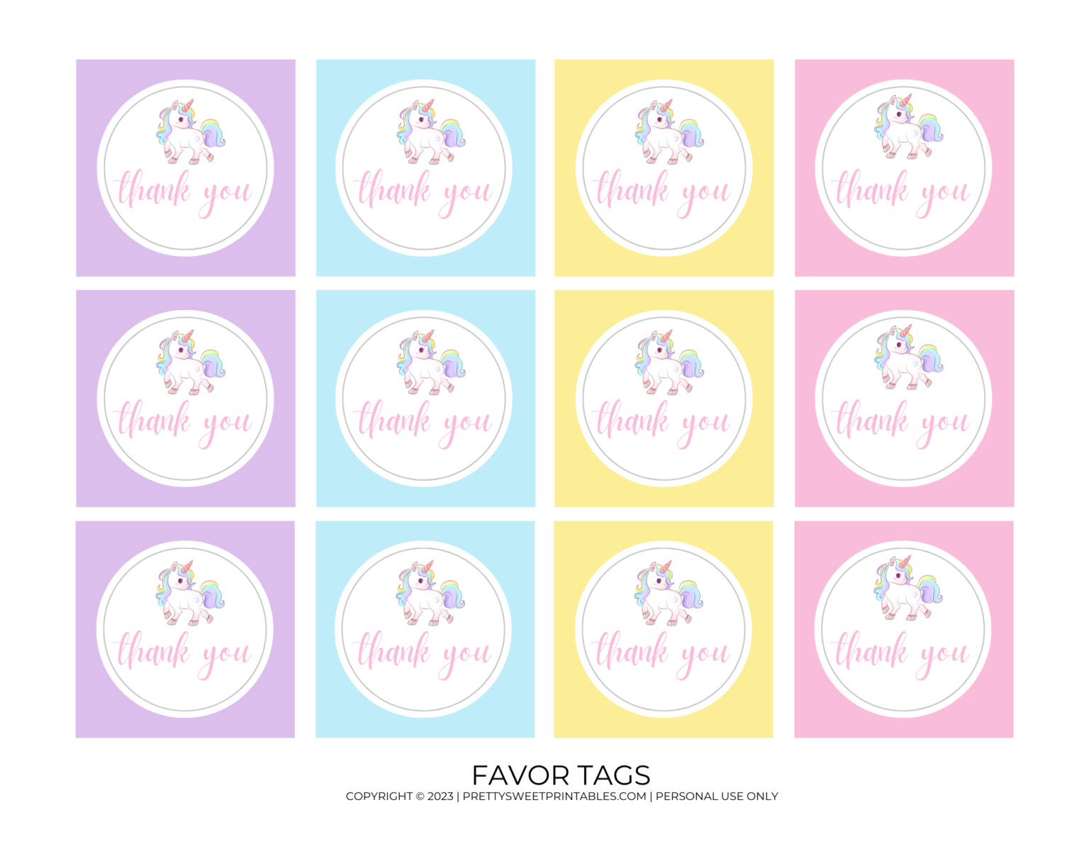 Free Unicorn Party Printables to Make Your Event Magical | Pretty Sweet ...