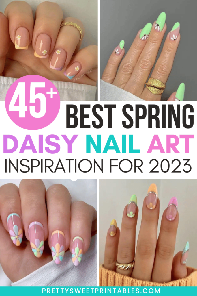 daisy nail art inspiration