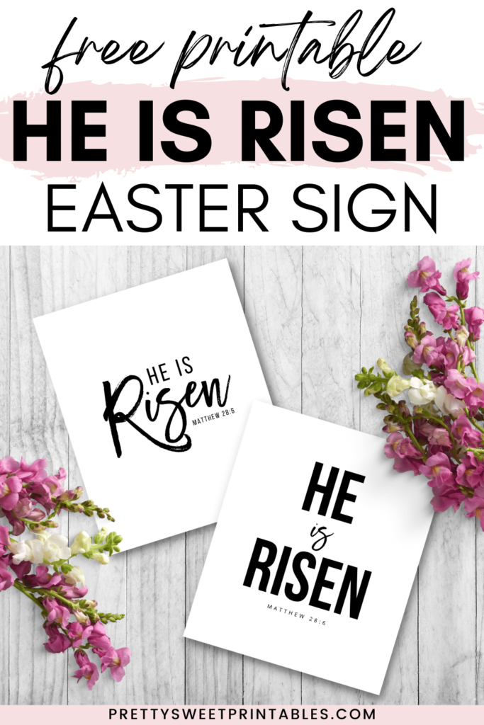 he is risen easter sign