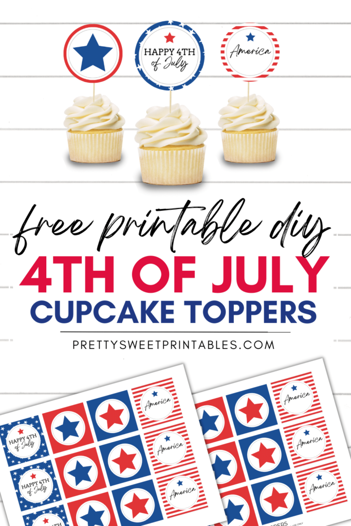 4th of july cupcake toppers free