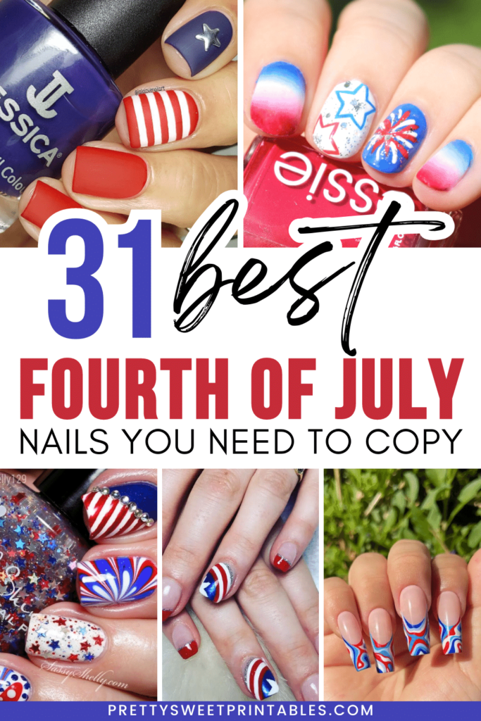 fourth of July nails