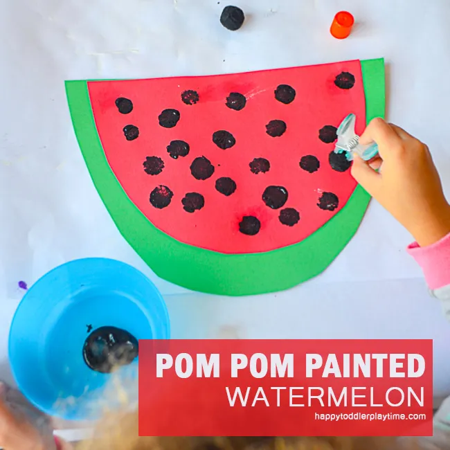 pom pom painted watermelon