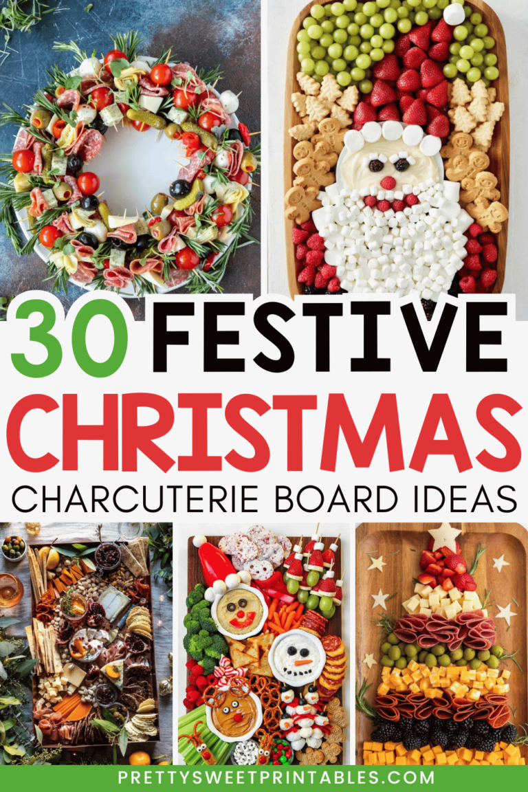 30 Christmas Charcuterie Board Ideas | Pretty Sweet Printables
