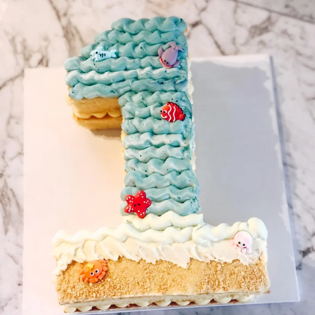 under the sea number cake