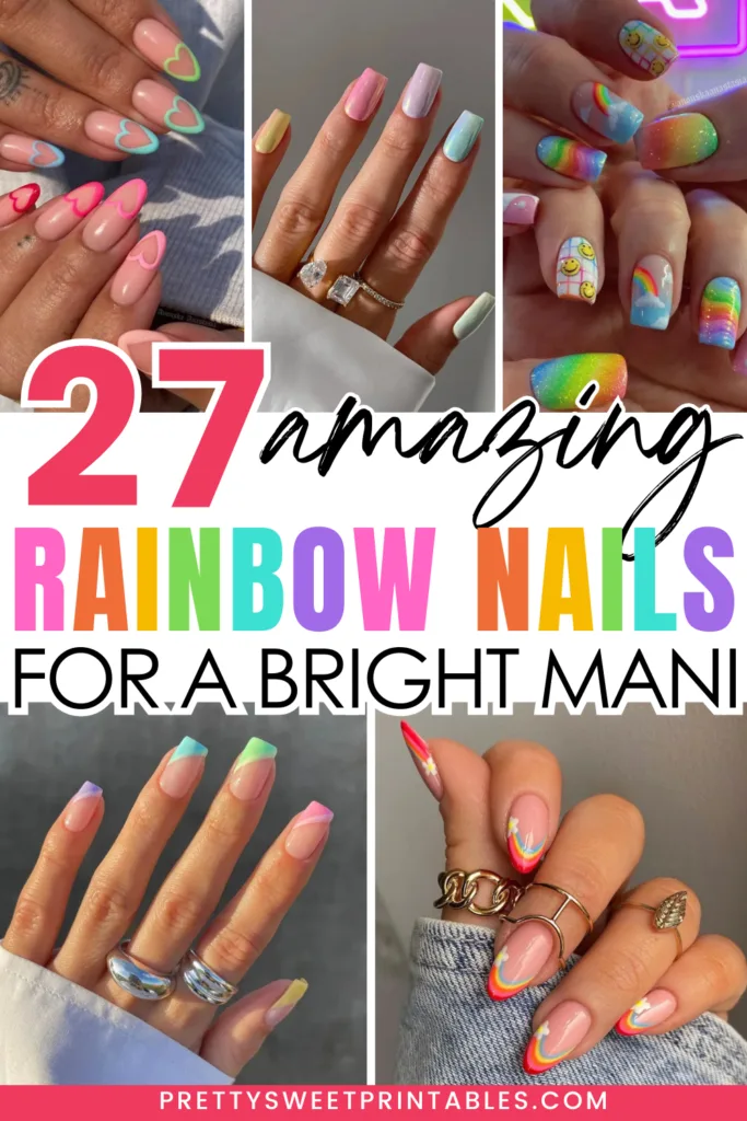 rainbow nails