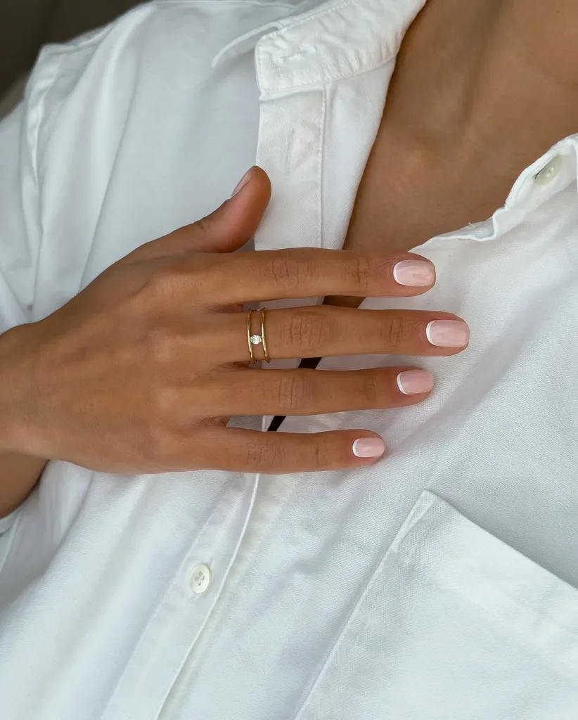 reverse french manicure